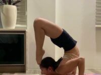 Mia @miaayoga Todays little achievement— my feet finally made contact with