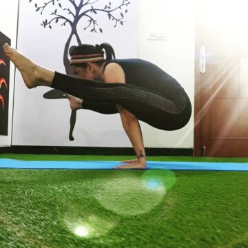 My yoga journey @laxmimoves Dont limit your challenges challenge your limits