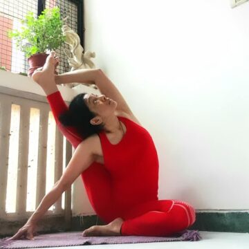 My yoga journey @laxmimoves If there is a reason to be