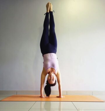 Nica @nicaliew The pose that I working on handstand Not everyday