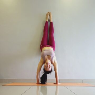 Nica @nicaliew handstand with wall Tomorrow we start new challenge called