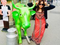 Nikki @yoga nikki30 The Swiss Cow with Tauras the stubborn bull