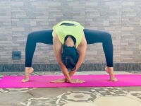 Nikki @yoga nikki30 Utkata Konasana variation of the Goddess Pose Strengthen