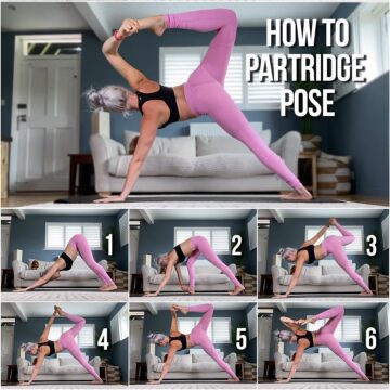 Partridge Pose is a side plank with a flipped