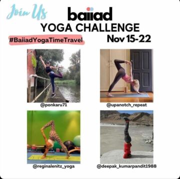 Regina @reginalenitz yoga NEW INTERNATIONAL YOGA CHALLENGE ANNOUNCEMENT BaiiadYogatimetravel Nov 15
