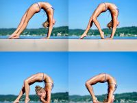 Robin Martin Wheel pose and a bridge Today is day