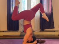 Samantha Lee Miller @samanthalee yoga A little Sirsasana to start out the