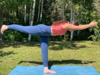 Samantha Lee Miller @samanthalee yoga AirialYogisSpeakUp Day 2 Balancing pose… Obstacles Well