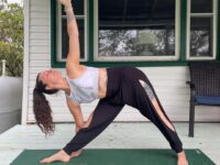 Samantha Lee Miller @samanthalee yoga Day 3 ALOvelyFreeSpirit Triangle pose Thank you