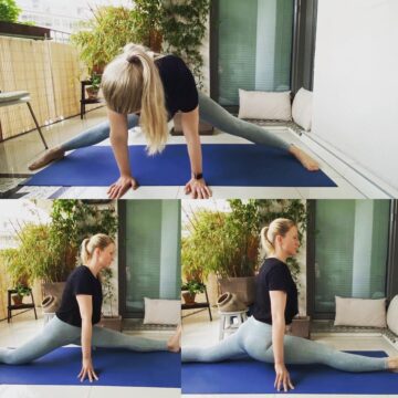 Sara Yogateacher @fityogi mom Omg my splits really suck at the