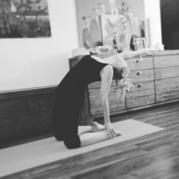 Sara Yogateacher @fityogi mom Yoga is not about touching your toes