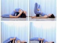 Seonia Sunday gentle heart opening yoga using block Here Im
