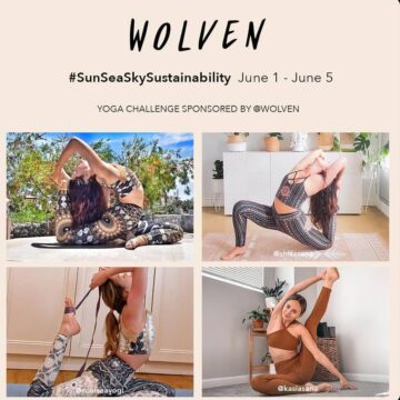 Tugce CELEN NEW YOGA CHALLENGE ANNOUNCEMENT SPONSORED BY @wolven SunSeaSkySustainability