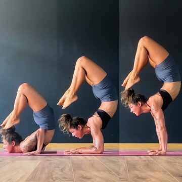 Veronica Pancheri @wonderyogi Who else love scorpion pose Mat @pure yoga de scorpionpose