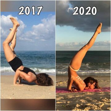 YOGA Going to the beach to practice was always one