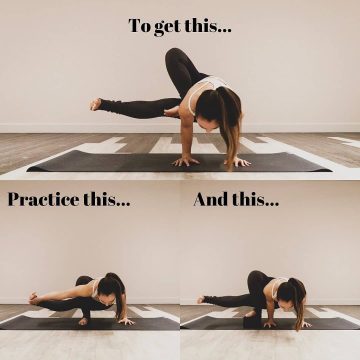 Yoga Alignment TutorialsTips @kiana ng GRASSHOPPER PROGRESSION ⁠⠀ ParsvaBhujaDandasana SideArmStaffPose