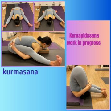 YogiD @yogiig 2020 kurmasana and karnapidasana practice to stretch back in self