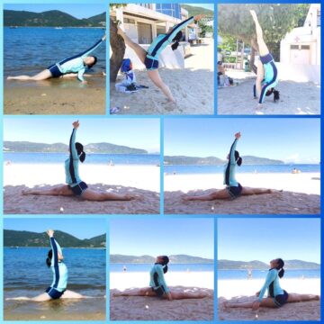 beachyoga I love splits hkyoga hkyogagirl yogainspiration igyoga yog