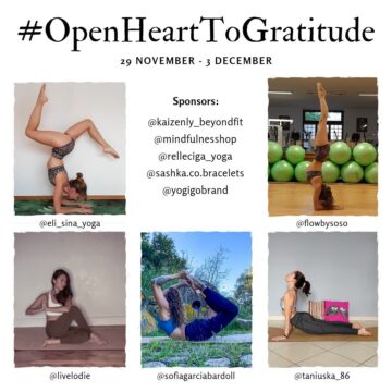 𝔼𝕝𝕚𝕤𝕒 @eli sina yoga NEW CHALLENGE ANNOUNCEMENT OpenHeartToGratitude 29 Nov 03 Dec